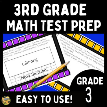 Preview of Grade 3 Math Test Prep - Third Grade State Assessment Test Prep - Math Benchmark