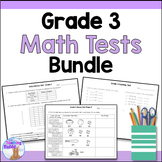 Grade 3 Math Tests Bundle