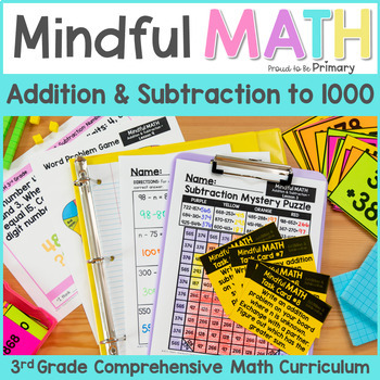 Preview of Grade 3 Math Unit - 3rd Grade Addition and Subtraction to 1000 with Regrouping