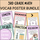 Grade 3 Math Vocabulary Posters | Engage NY/Eureka Aligned