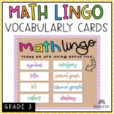 Grade 3 Math Vocabulary cards / Maths language / Australia