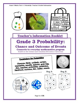 Preview of Grade 3 Maths Unit 11: Probability.