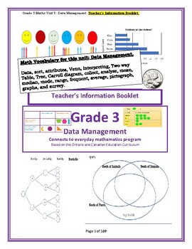Preview of Grade 3 Maths Unit 5: Data Management.