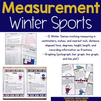 Preview of Winter Math Games - Measurement Activities