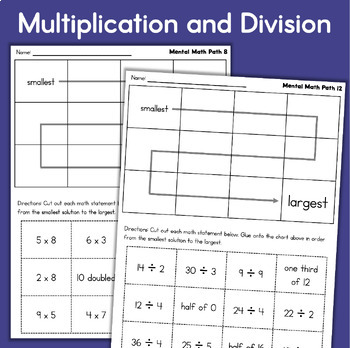 Grade 3 Mental Math Worksheets - Addition Subtraction Multiplication Division