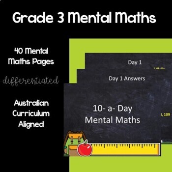 Preview of Grade 3 Mental Maths Australian Curriculum Aligned