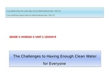 Grade 3  Module 4  Lesson 8  Challenge of Clean Water
