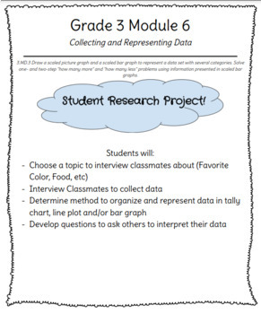 Preview of Grade 3 Module 6: Data Collection Research Project
