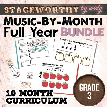 Preview of Grade 3 Music Lesson Plans Ontario Curriculum Whole Year Bundle
