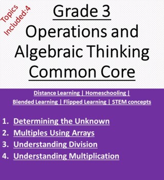 Preview of Grade 3 NGSS "Operations and Algebraic Thinking" Bundle - eLearning ISEE / SSAT