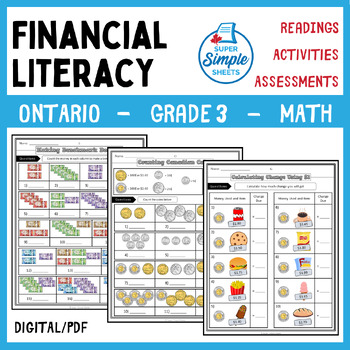 Preview of Grade 3: New Ontario Math Curriculum 2020 - Financial Literacy - GOOGLE AND PDF