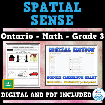 Preview of Grade 3: New Ontario Math Curriculum 2020 - Spatial Sense - GOOGLE AND PDF