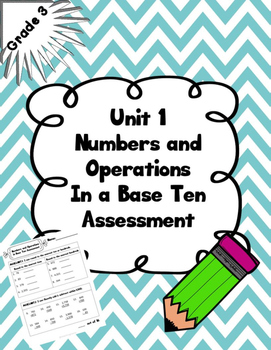 Preview of Grade 3 Numbers and Operations Assessment