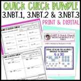 Grade 3 {Numbers and Operations in Base Ten} Quick Check Bundle