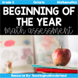 Grade 3 Ontario Beginning of the Year Math Assessment (200