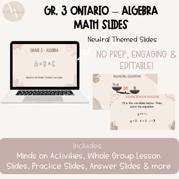 Preview of Grade 3 Ontario Digital Math Slides - Algebra | PowerPoint + Google Slides