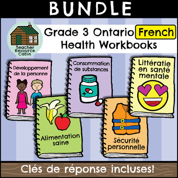 Preview of Grade 3 Ontario FRENCH HEALTH Workbooks