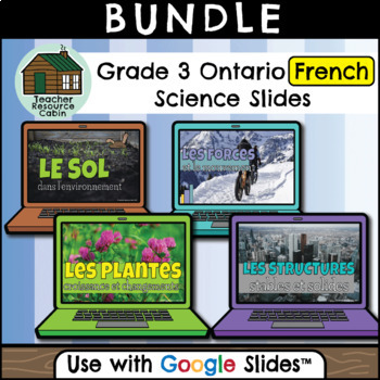Preview of Grade 3 Ontario FRENCH Science for Google Slides™