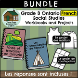 Grade 3 Ontario FRENCH Social Studies Workbook Bundle