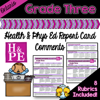 Preview of Grade 3 Ontario Health and Physical Education Report Card Comments