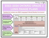 Grade 3 Ontario Long Range Plans EDITABLE NEW 2023 CURRICULUM