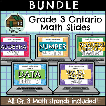 Preview of Grade 3 Ontario MATH: Google Slides™ Bundle