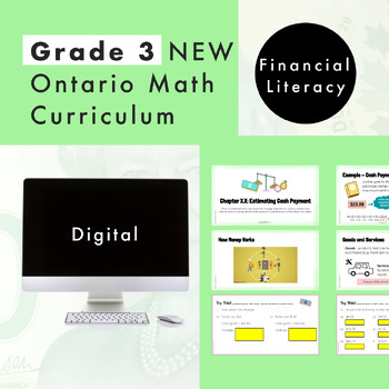 Preview of Grade 3 Ontario Math - Financial Literacy - Digital Google Slides + Form
