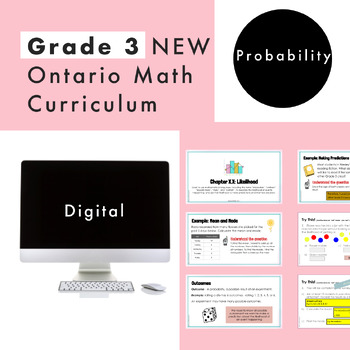 Preview of Grade 3 Ontario Math - Probability - Digital Google Slides + Form