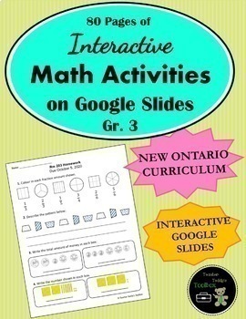 Preview of Grade 3 Ontario Yearlong Math EQAO Prep **NEW CURRICULUM** Google Slides