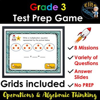 Preview of Third Grade- Operations and Algebraic Thinking GAME w/ Student Recording Sheet