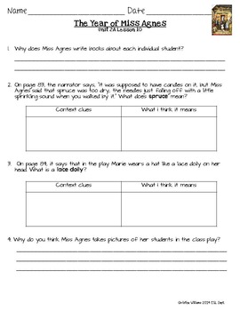 2014 Grade 3 ReadyGen Unit 2 Module A Comprehension Reading Analysis