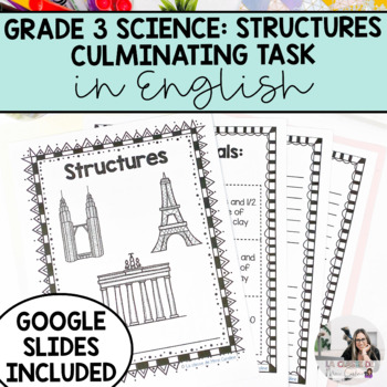 Preview of Grade 3 Science | English Strong and Stable Structures | Culminating Task