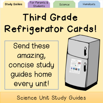 Preview of Grade 3 Science Refrigerator Study Guides