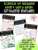 Grade 3 Science of Reading Heart Words Bingo Growing Bundle!