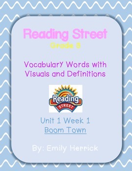 Preview of Grade 3 Scott Foresman Reading Street Vocabulary with Visuals, Unit 1 Week 1