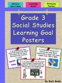 Grade 3 Social Studies Learning Goals Posters - Ontario Cu