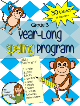 Preview of Grade 3 Spelling Program - 30 weeks of word lists and activities