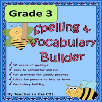 grade 3 spelling and vocabulary builder activities for