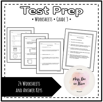 Preview of Grade 3 Math Test Prep | Cumulative Review | SBAC