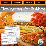 Grade 3 Thanksgiving Math Set 2 Multiplication Word Proble