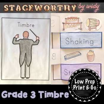 Preview of Grade 3 Timbre & Articulation Instruments Music Interactive Notebook