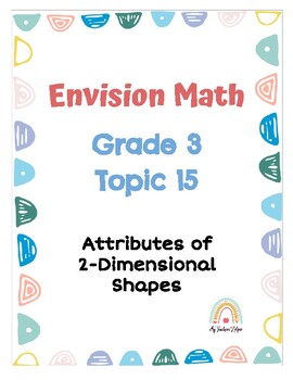 Preview of Grade 3 Topic 15 Lesson Plans for Envisions Math