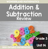 Grade 3, Unit 14: Addition and Subtraction Review (Ontario Math)