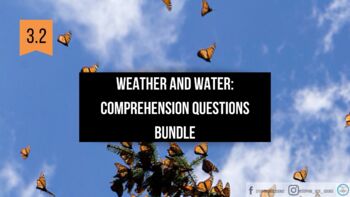 Preview of Grade 3-Unit 2: Weather and Water Comp. Questions~BUNDLE~-Know Atom Science