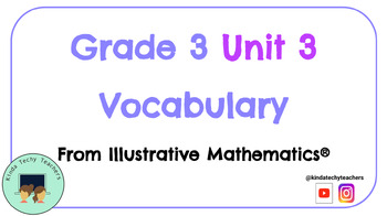 Preview of Grade 3 Unit 3 Vocabulary Cards Inspired by Illustrative Mathematics®