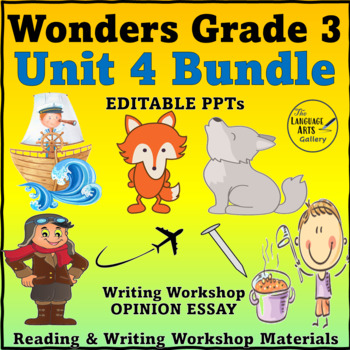 Preview of Grade 3 Unit 4 Wonders Complete Bundle of all Five Stories