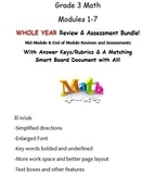 Grade 3, WHOLE YEAR Modules 1-7, Mid & End of Mod Reviews 