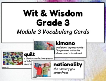 Wit and Wisdom Vocabulary for Word Wall- Kindergarten All Year BUNDLE!