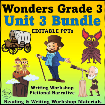 Preview of Grade 3 Wonders Unit 3 Complete Bundle of all Five Stories