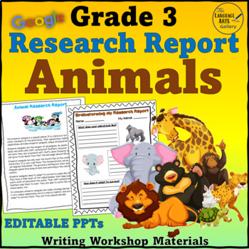 Preview of Grade 3 Writing Workshop RESEARCH REPORT on Animals